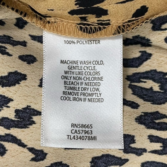 Nwt | Leith Leopard Print Tie Front Crop Flare Pants Size Medium - Picture 5 of 8